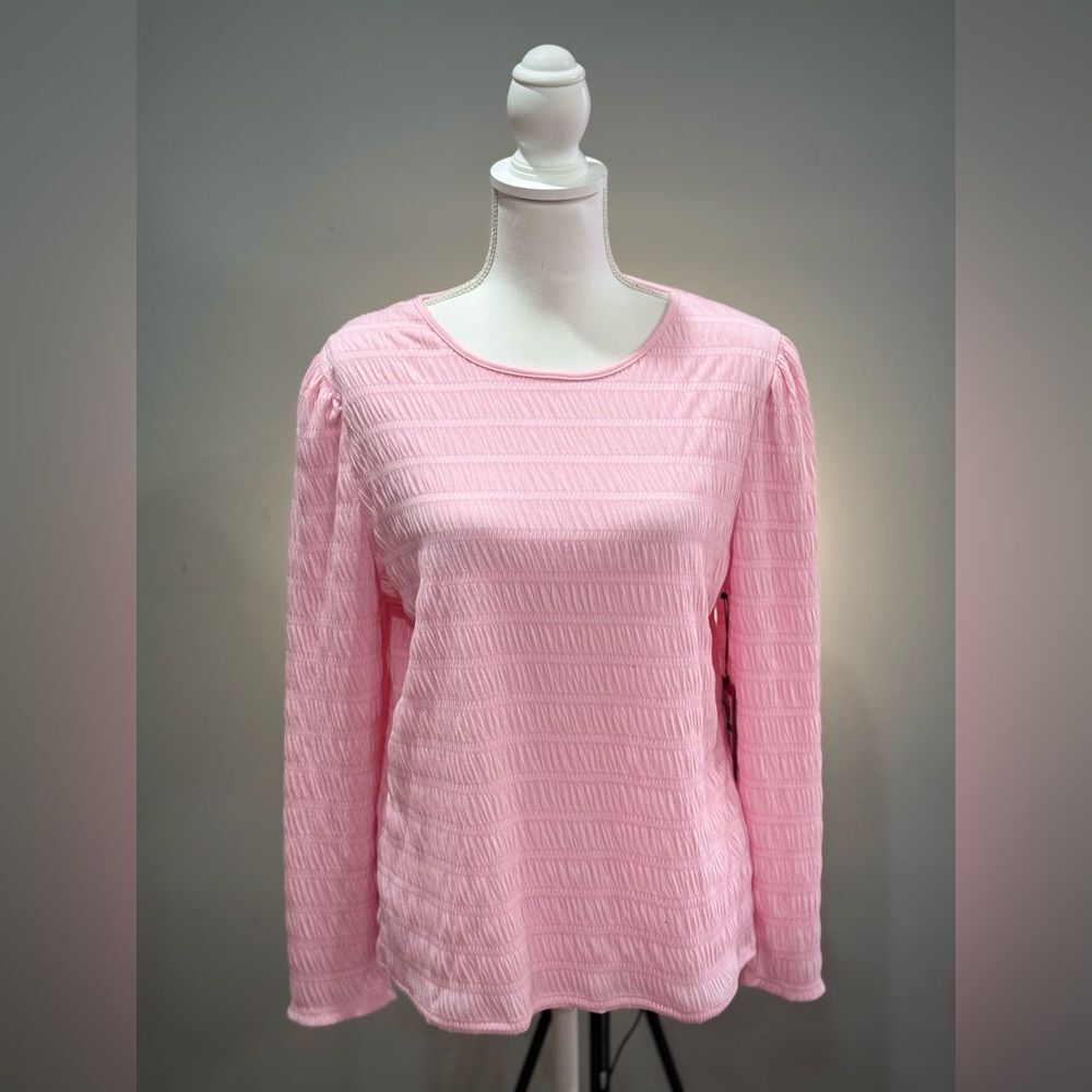 SALE! Pink Vince Camuto L/S Top Size L NWT